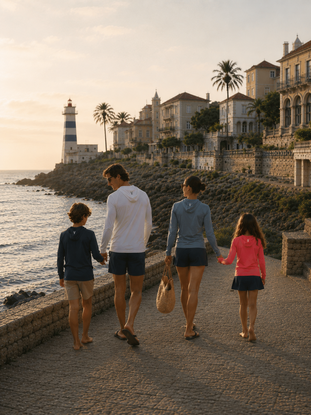 Family walking Cascais